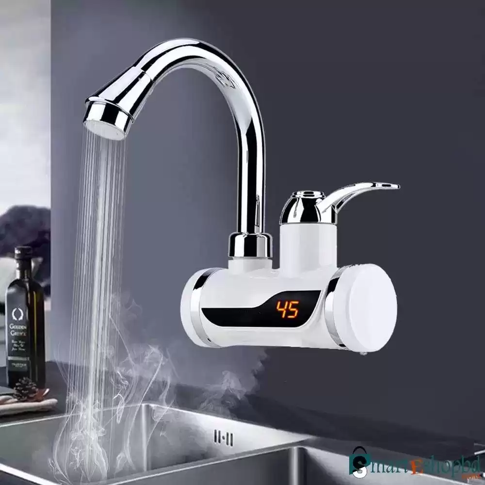 Instant Hot Water Digital Display Wall Fitting Tap