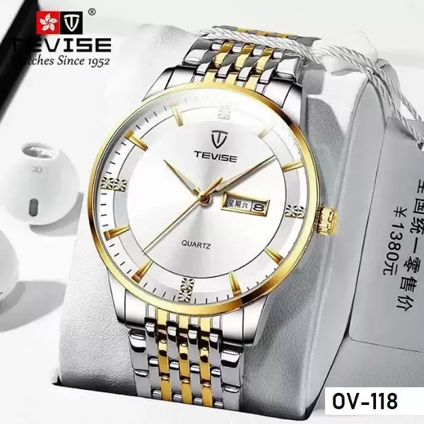 TEVISE Brand Luxury Men wrist Watch with 1 year warranty Code OV-118