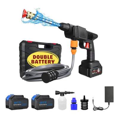 Rechargeable High Pressure Car Washer Spray Gun (Double Battery)